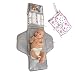 Baby Portable Changing Pad | Lightweight Travel Diaper Station Kit with Waterproof and Cushioned Pad | Foldable Pad with Pockets for Diapers | Changing Organizer Bag for Toddlers Infants & Newborns