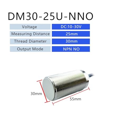 Capteur de proximité inductif M30 évite pannes machine détection 25mm 6-36V