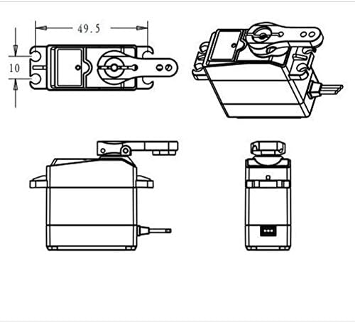 Servo ZOSKAY Digital 25KG Alta Torque Engranaje Metal para RC 1/8 1/10 miniatura 8