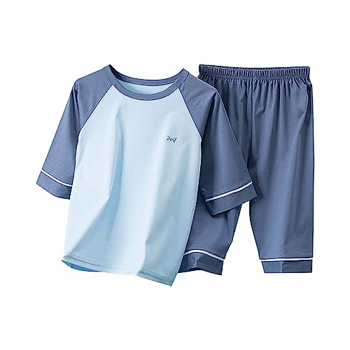 Kids Boy Girls Color Block 𝗣ajama 𝗣js Cotton Clothes Set Fall 𝐒leepwear 2PC Matching 𝗣j 𝗣ajamas Tracksuit Outfit