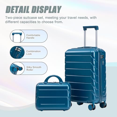 Image of 20+14 Inch Hardshell Luggages, Lightweight Durable ABS Suitcase