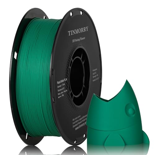 Image of TINMORRY Matte PLA Filament 1.75mm, Matte Surface 3D Printer Filament, Compatible with Bambu Lab FDM 3D Printers, 1 KG Spool (2.2 lbs), Matte Spinach Green