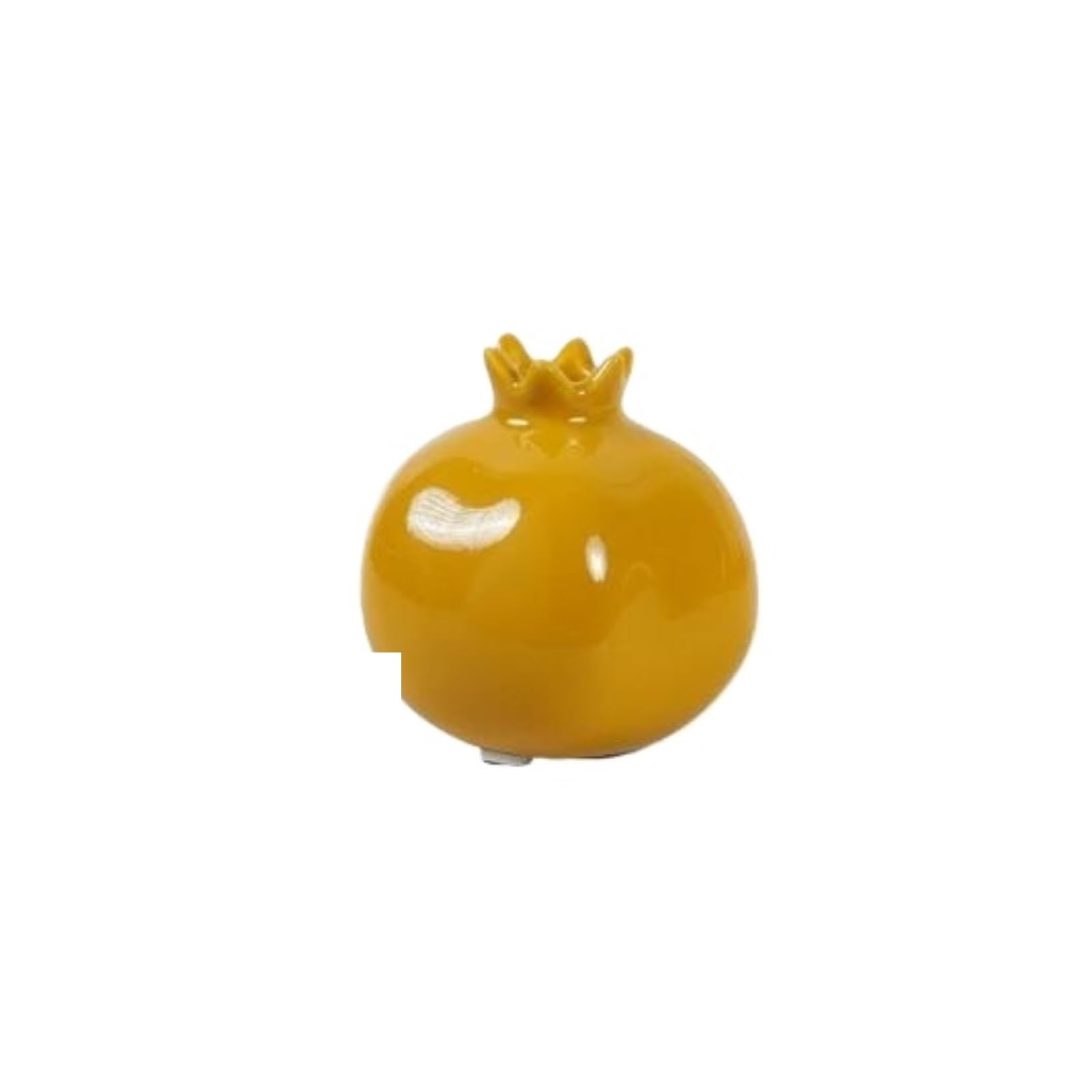 Flower Holder Classic Vase Fruit Shaped Ceramic Desktop Decorations For Centerpiece(Yellow)