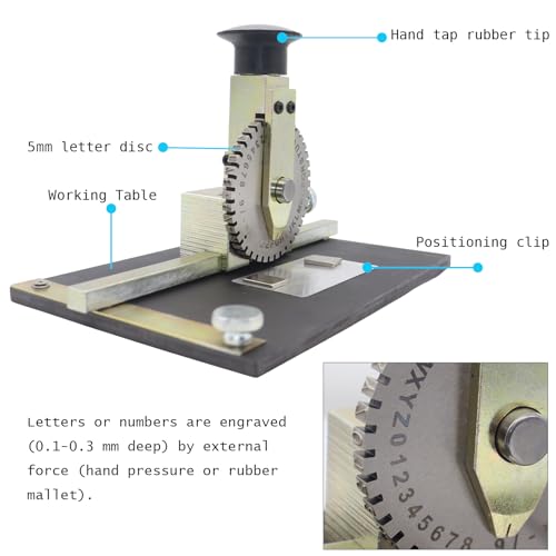 Máquina de Estampado Manual Aotuse | Grabadora de Placas Metálicas y Etiquetas para Perros y Gatos - Imagen 4