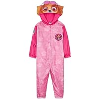 Get Trend Paw Patrol Puddle Suit Girls, Skye All in One Raincoat, Water Resistant Overalls Fleece Lined with 3D Hood Goggles (3-4 Years, Pink Paw Patrol)