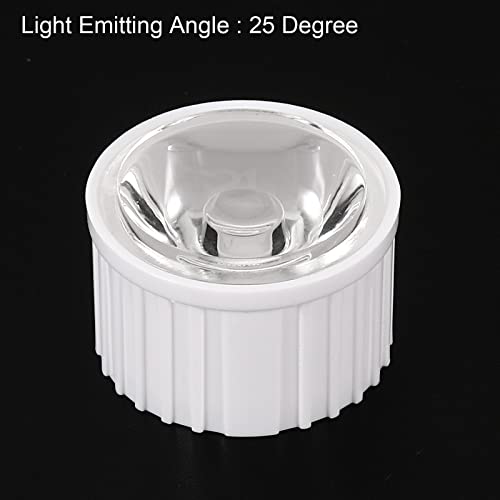 Image of PATIKIL 20mm LED Lens 25 Degree with Plastic Holder, 8 Set Acrylic Optical Lenses for 1W 3W High Power LED Light, White /Transparent