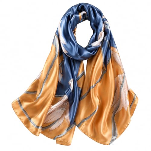 Image of MAIRY Silk Scarf Lightweight Neck Scarves Shawl Wraps Suitable for Daily Life Smooth Soft 180cm*90cm Ladies Scarfs GBS180596