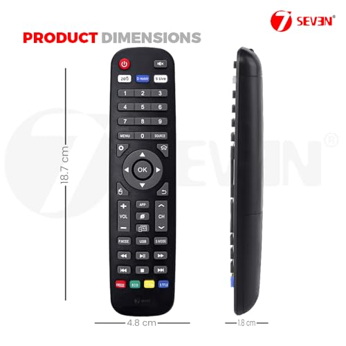 Image of 7SEVEN Comaptible with Hyundai Tv Remote Original Suitable for Smart Android LED Telelvision Remote Control - Match Each Keys Exactly with Old Hyundai Remote