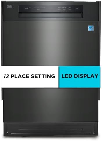 BLACK+DECKER 24" Built-In Dishwasher, Energy Star, BDW100MB, Black