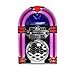VICTOR Broadway Desktop Bluetooth Jukebox with CD Player, FM Radio, Built-in Stereo Speakers, and Color Changing LED Lighting, Black (VDTJ-1550-BK)
