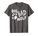 Big Bad Wolf Paw Distressed White Funny Novelty T Shirt