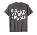 Big Bad Wolf Paw Distressed White Funny Novelty T Shirt