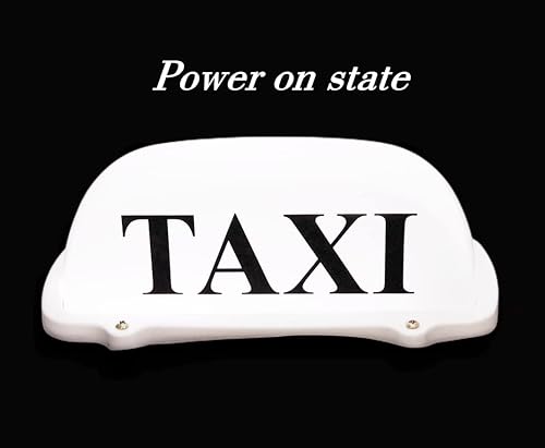 Miniatura 10 de 12V LED WhiteLight Magnetic Taxi Sign Roof Top Car Super Bright Light Lamp with 3 Meter Power Plug Line Compatible with Driver Practitionersh