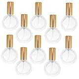 GALPADA 10pcs Refillable Spray Bottles Glass Atomizer with Aluminum Cap Portable Fine Mist Vials for Perfume Cologne and Liquid Travel Accessory for All Users