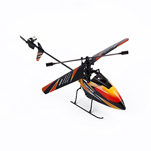 RC Helicopter, Advanced WLtoys V911 Remote Control Mini Single Propeller R/C Helicopter with 2.4 GHz 4CH Gyro (Black&Orange)