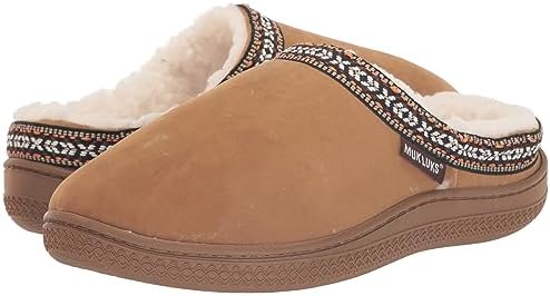 MUK LUKS Women's Faux Suede Clog, Tan, Large | Image 6
