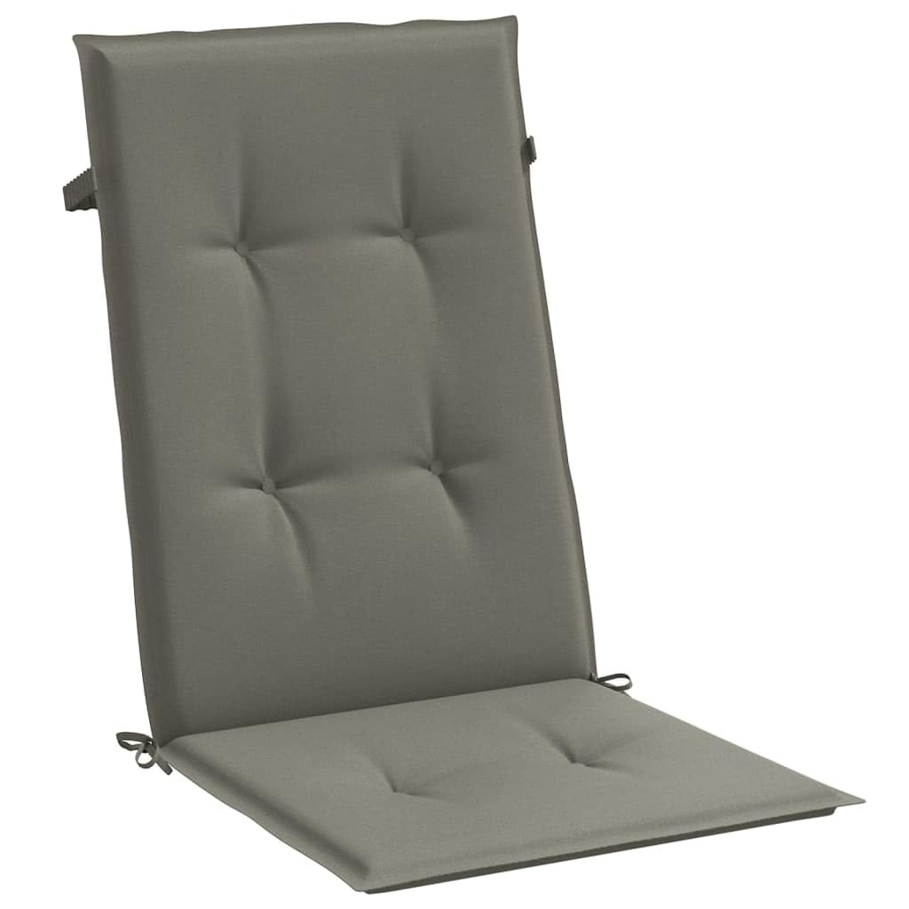 Hochlehner-Auflagen 2 STK Melange Dunkelgrau 120x50x4 cm Stoff gepolstert rutschfest sitzpolster stuhlkissen für Gartenstuhl Esszimmer Büro Terrasse Outdoor Nutzung