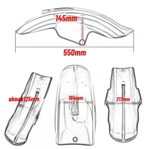 Garde-boue arrière moto pour Bobber et Chopper - Accessoire de protection contre les éclaboussures