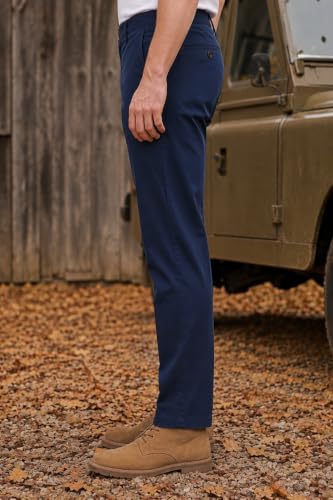 Image of Louis Philippe Men's Slim Fit Premium Cotton Soft Handfeel Solid Chinos
