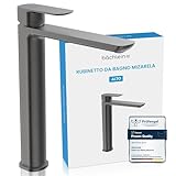 Photo Gallery bächlein rubinetto da bagno mizarela alto dal design classico, miscelatore monocomando per lavabo, con cartuccia in ceramica durevole e kit di montaggio, rubinetto da bagno antracite – beccuccio Photo Gallery bächlein rubinetto da bagno mizarela alto dal design classico, miscelatore monocomando per lavabo, con cartuccia in ceramica durevole e kit di montaggio, rubinetto da bagno antracite – beccuccio