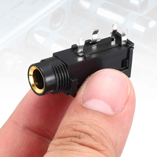 MECCANIXITY 20 piezas conector de audio estéreo 1/4" miniatura 4