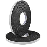 CCHUIXI Seal Foam Tape,1/8' Thick-1/2-33ft 2Rolls, Weather Stripping for Door and Window,High Density Single Sided Closed Cell Door Insulation Weather Strip, Black