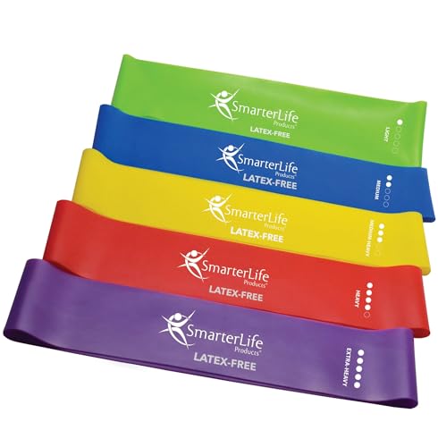 SmarterLife Resistance Bands for Working Out, Latex-Free Exercise Bands for