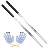 EVCUHASL 2 Pcs Winding Bars for Garage Door Torsion Spring with Non-Slip Rubber Handle, Zinc Steel Winding Rods Garage Door Hardware for Adjusting or Replacing Garage Door Tension Springs, Black