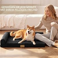 Jolibean Orthopädisches Hundebett Kleine Hunde, 76x51cm,Schwarz – Ansicht 2