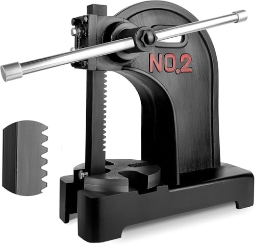 Arbor Press 2 Ton with Hand Wheel, Cast Iron Heavy duty Manual Arbor Press 2 Ton, 8.7" Maximum Height, Desktop Metal Punch Press Machine for Stamping Bending Forming Stretching - Black (Black)