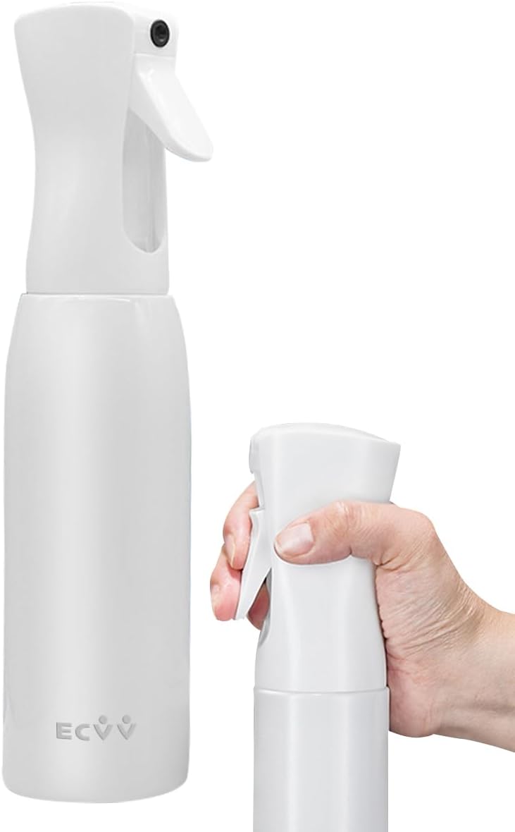 500ml Continuous Spray Bottle Plastic Empty Hair Mist Sprayer Ultra Fine Water Mister for Hairstyling Cleaning Salons Plants Pet Care (White)