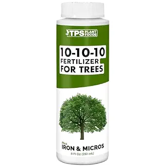 10-10-10 Fertilizer for Trees & Shrubs, Balanced NPK + Iron & Micros, 8 oz