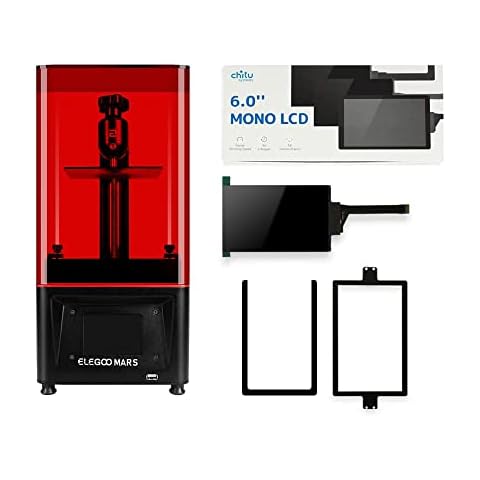 6.08 Inch Mono LCD Upgrade Kit for Elegoo Mars/Mars Pro,2K Light Curing Print Screen Replacement,with 1620x2560 Resolution Cover