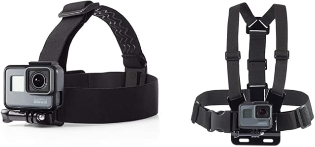 Amazon Basics Head Strap Camera Mount for GoPro & Chest Mount Harness for GoPro cameras