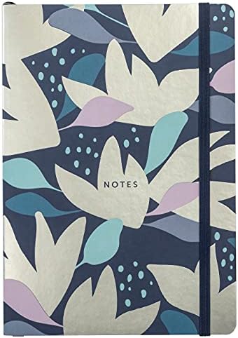 Busy B Busy Life Notebook - A5 Navy Floral notebook with Stickers and Monthly Planner