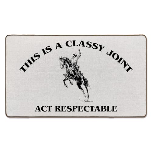 Tzhim Funny Western Cowboy Door Mat, Western Front Door Mat