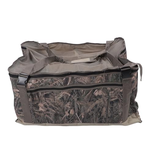 JAOCDOEN Duck Decoy Bag Oxford Cloth 12 Slotted Waterfowl Goose Decoy Bag with Mesh Cover for Outdoor Camping Camouflage