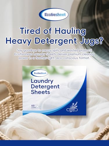 Ecofresheet Laundry Detergent Sheets – 60 Loads - Quick Dissolve, No Residue - Lightweight, Eco-Friendly & Travel Size Laundry Sheets - Linen - Image 3