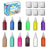 Coniuty Magic Water Elf Toy Powder Refill 6 Packs + 12 Bottles Aqua Fairy Water Color Gel Kit