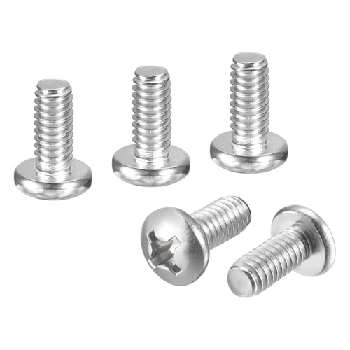DTGN #12-24x1/2 Phillips Pan Head Machine Screws 304 Silver 25pcs