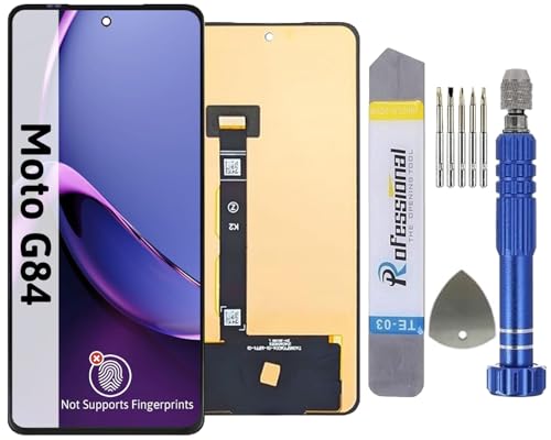 It'Go Écran Full INCELL pour Motorola G84 5G XT2347 - Écran LCD de rechange avec outils - Noir - Haute qualité