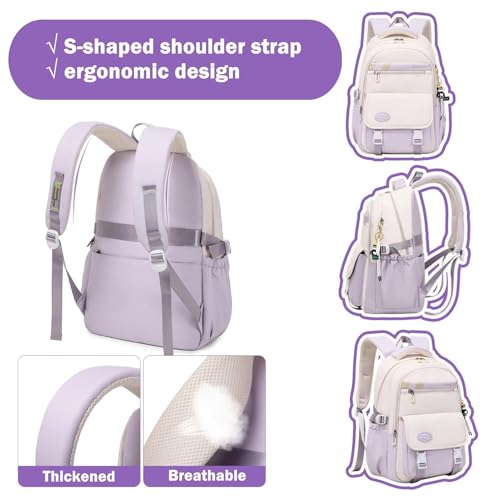 Sac à dos d'école polyester durable ensemble 3 pièces avec pochette stylos - 5