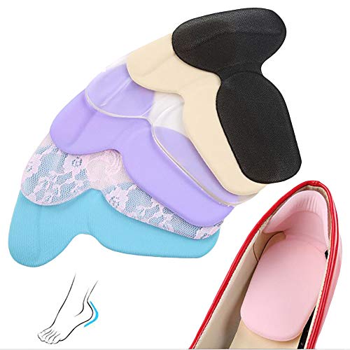 12pcs Heel Grips Liners, 2-in-1 Back Heel Insoles Cushions Pads Heel Liners for High Heels Gel Shose Inserts Men Women (6 pairs)