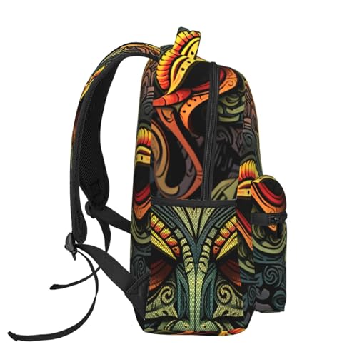Casual Backpack for Women Men Tribal Style Lightweight Daypack Large Capacity Nurse Bag3