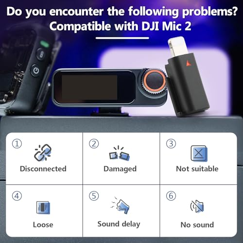Adaptateur micro pour DJI Mic 2 iPhone connecteur Lightning accessoire audio