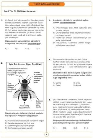 2026 7. Sınıf Bursluluk Sınav Seti (6 Fasikül Kitap) - Görsel 3