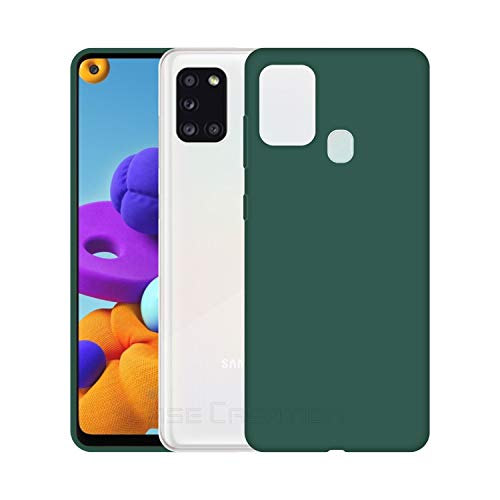Image of Case Creation Luxurious OG Series for Samsung Galaxy A21s Case Cover,Anti-Dirty Slim Case Frosted Matte Cute Candy TPU Raised Bezel (Splash of Color) Back Cover for Samsung A21s -Lake Green
