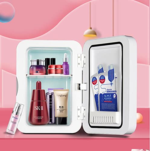Mini koelkast 8L met LED spiegel kleine koelkast voor kleine cosmetica koelkast in slaapkamer, zeer geschikt voor huid… - Image 6