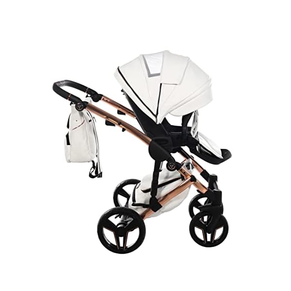 Original Junama Diamond S-Class v2 Kombi-Kinderwagen TRIO 3in1 Exclusive Prams (01 Weiß) – Bild 6