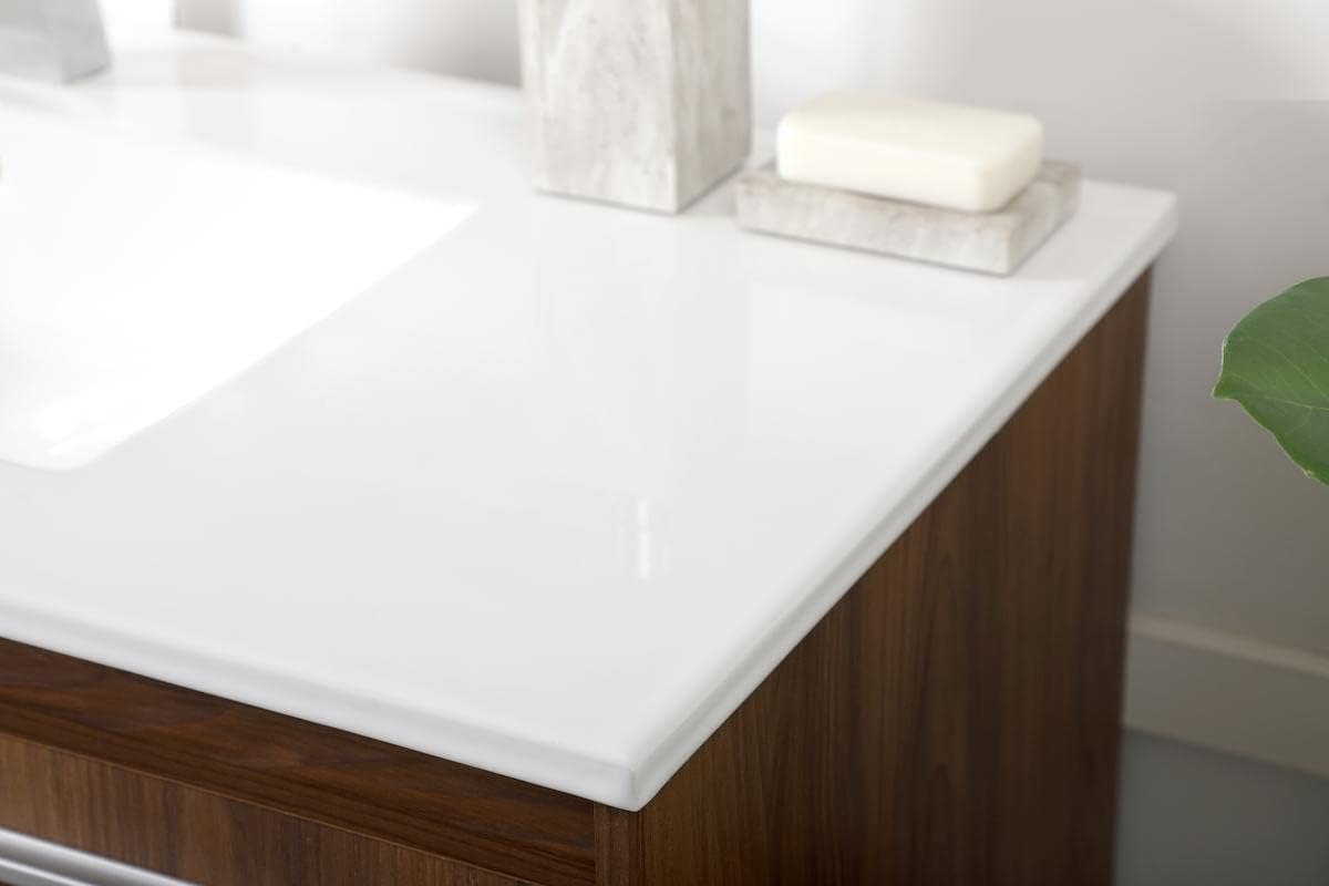 40 Inch Single Bathroom Floating Vanity in Walnut Brown, 714550